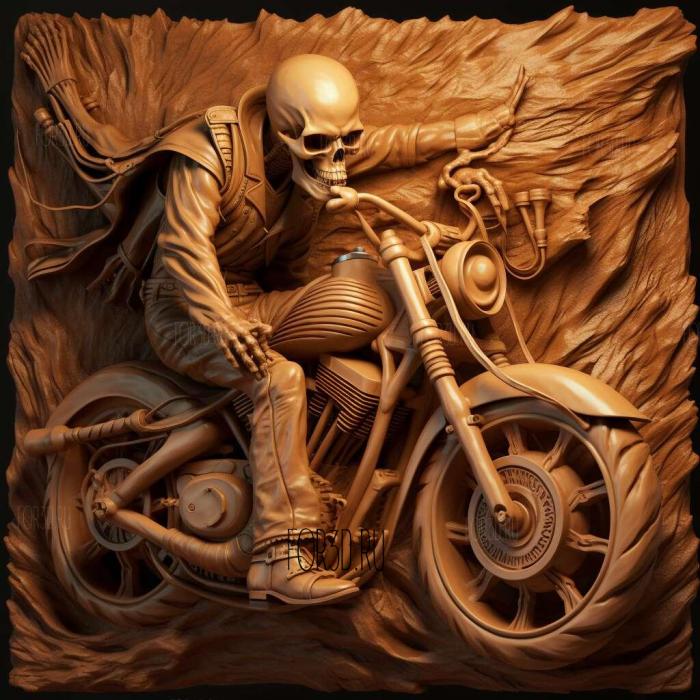 Ghost Rider 2 stl model for CNC